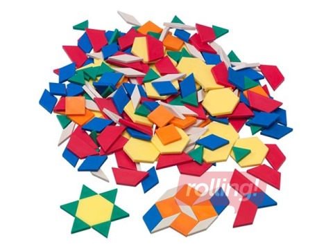 Geomeetriliste kujundite ja figuuride klotsid, Linex, 250 tk