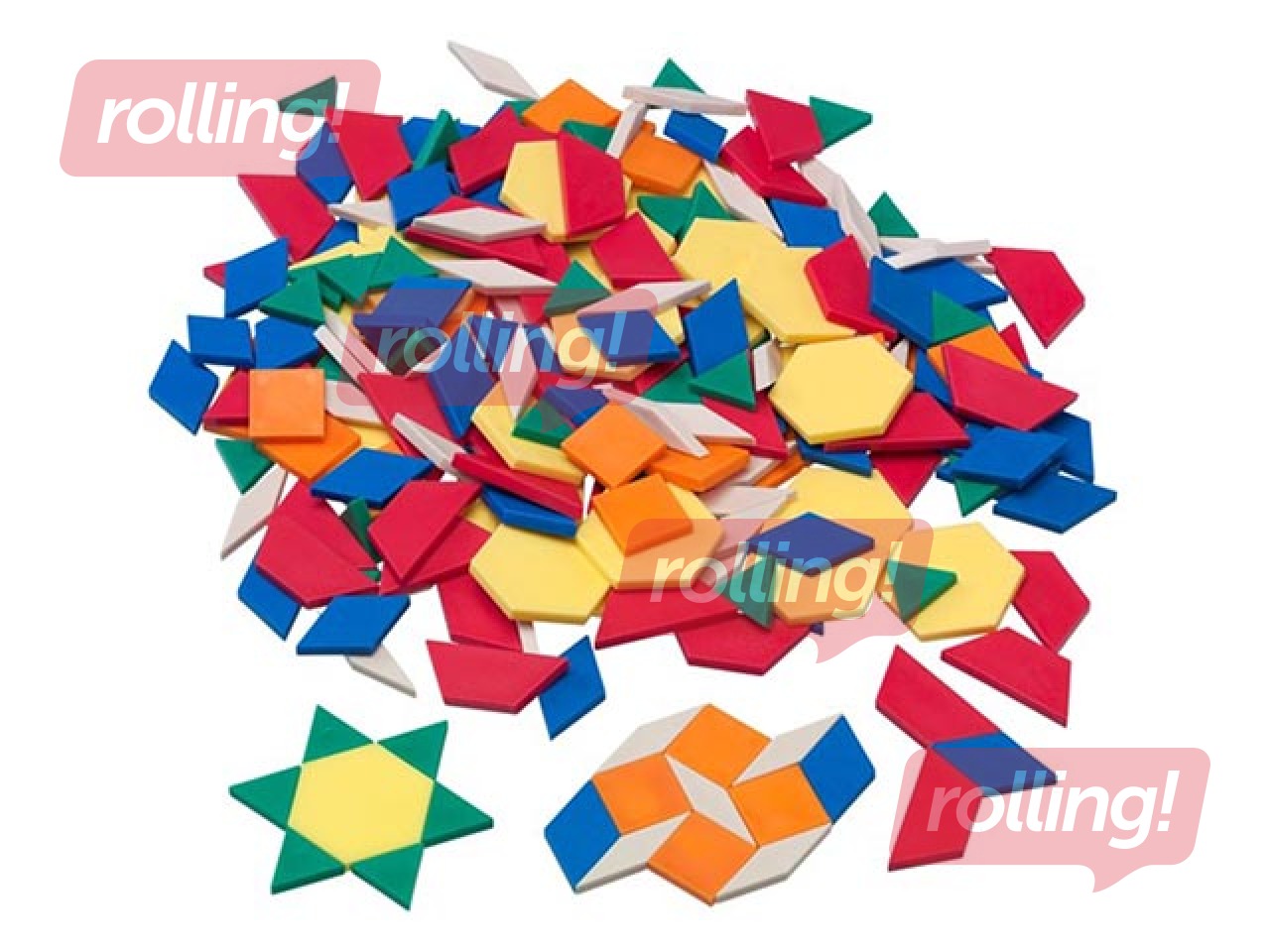 Geomeetriliste kujundite ja figuuride klotsid, Linex, 250 tk