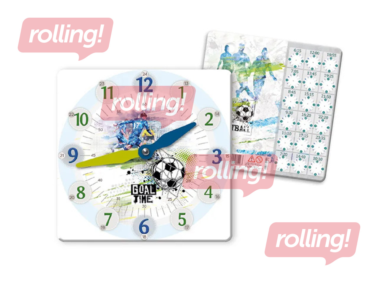 Бумажные обучающие часы Футбол