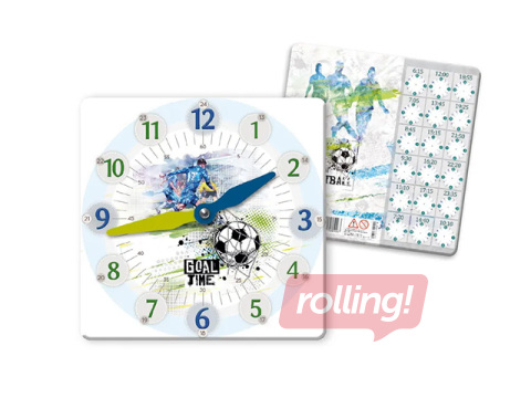 Paper learning clock Football