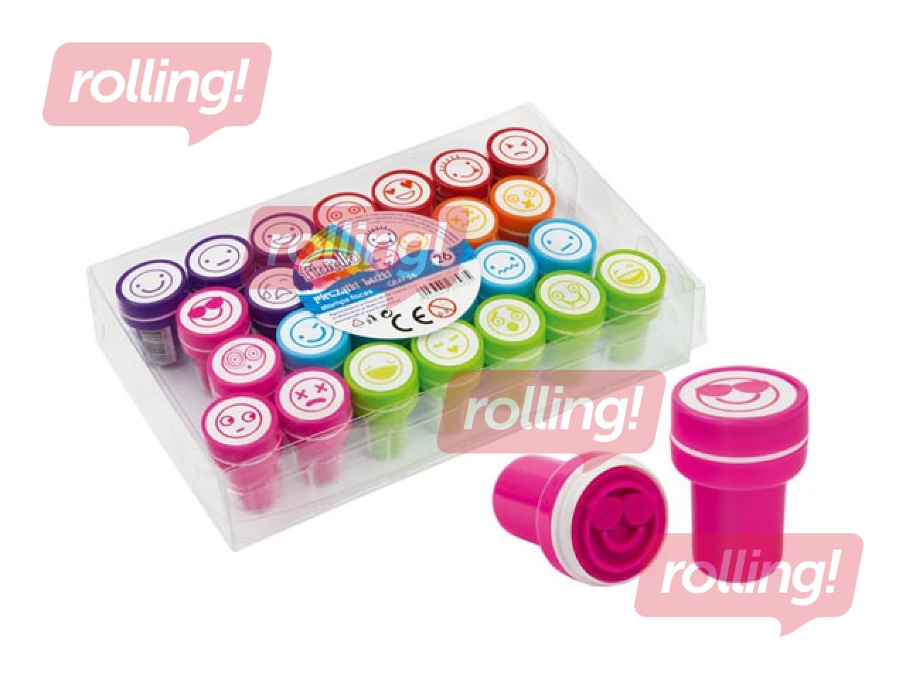 Dekoratiivsete templite komplekt Emotsioonid – naeratav, 26 tk.