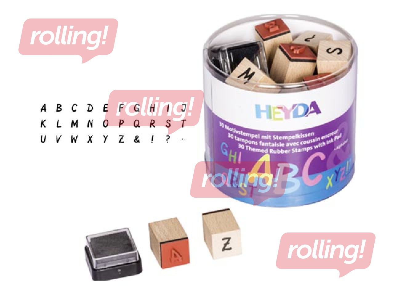 Набор декоративных штампов, Алфавит