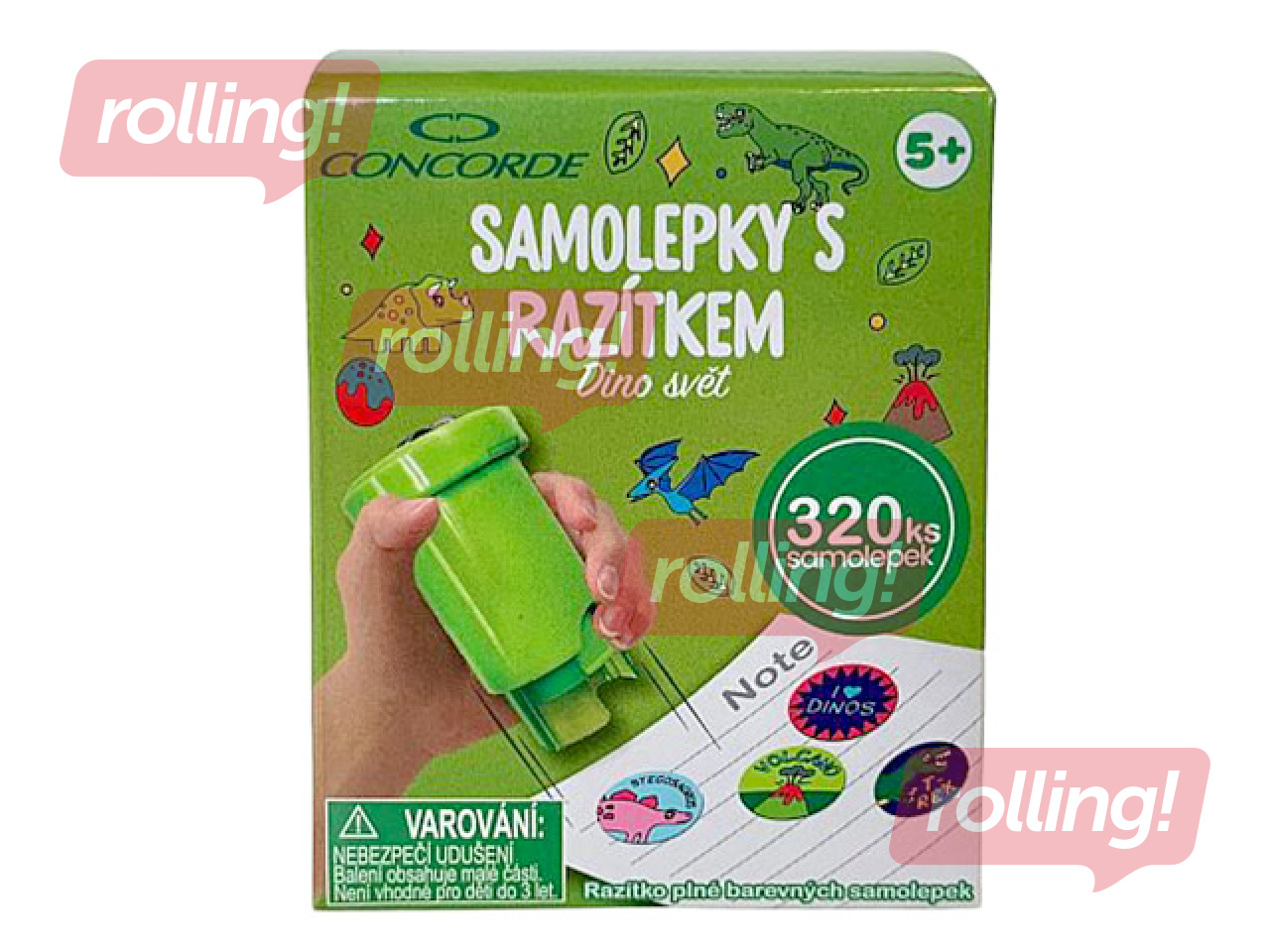 Dekoratiivne tempel - kleebiste komplekt, Dino