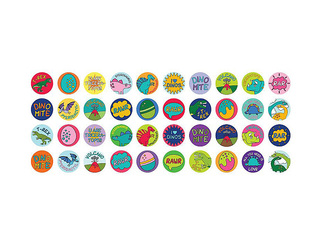 Dekoratiivne tempel - kleebiste komplekt, Dino