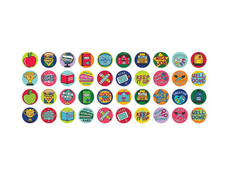 Dekoratiivne tempel - kleebiste komplekt, School