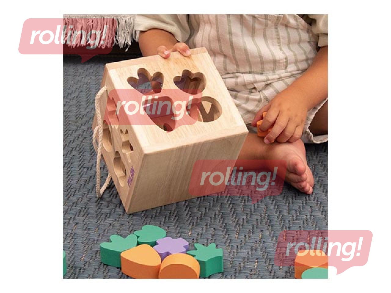 Milani puidust arendav mänguasi Jänese kuubik