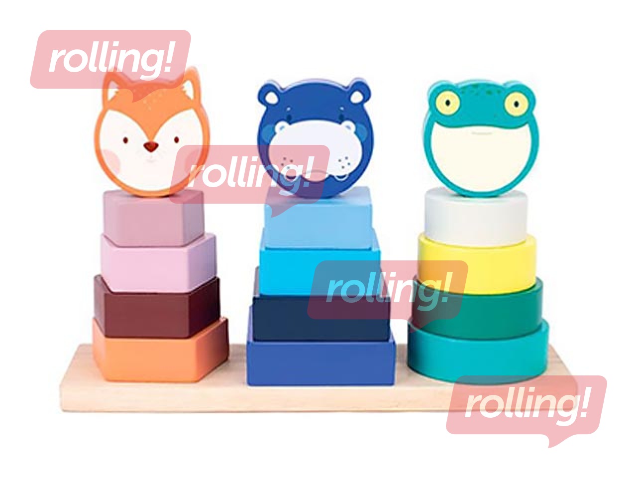Wooden educational toy Milan – Animal Towers