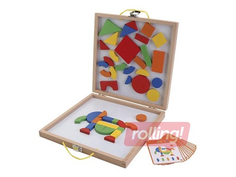 Деревянный магнитный пазл в чемодане Viga
