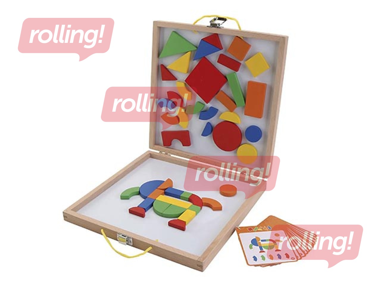 Деревянный магнитный пазл в чемодане Viga