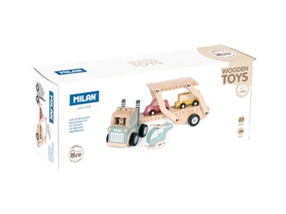 Arendav puidust mänguasi Milan, Wheels on the road