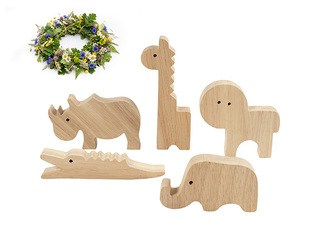 Puidust figuurid Wooden Animals - Safari +Jaanipäeva kingitus!