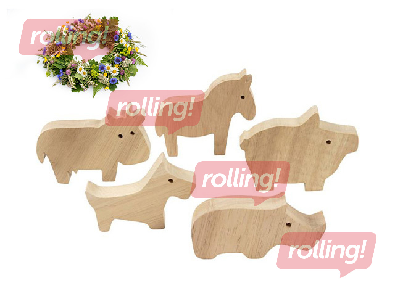 Puidust figuurid Wooden Animals - Farm +Jaanipäeva kingitus!
