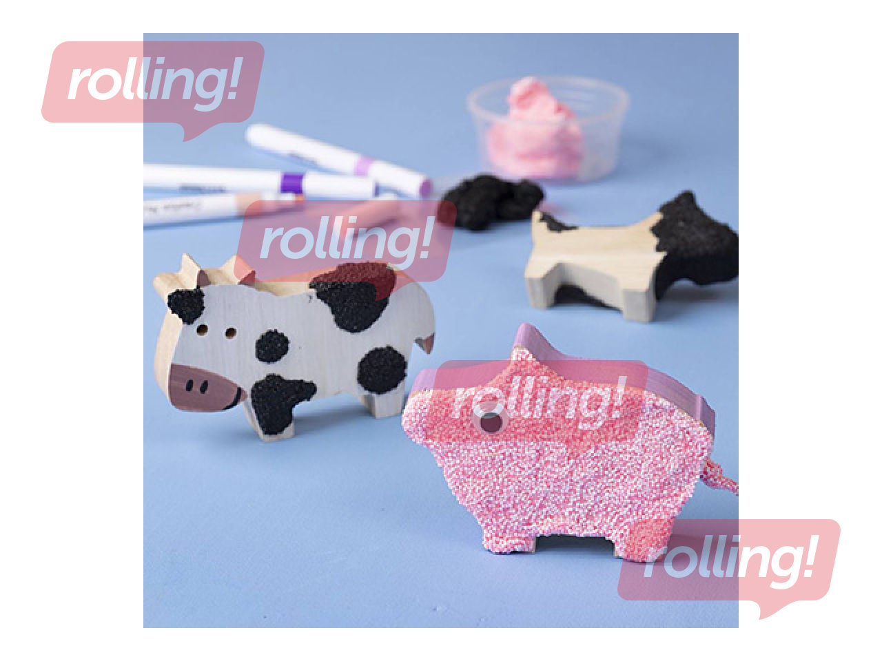 Puidust figuurid Wooden Animals - Farm +Jaanipäeva kingitus!