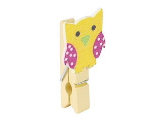 Puidust pesulõksud Fiorello, öökullid, 10 tk.