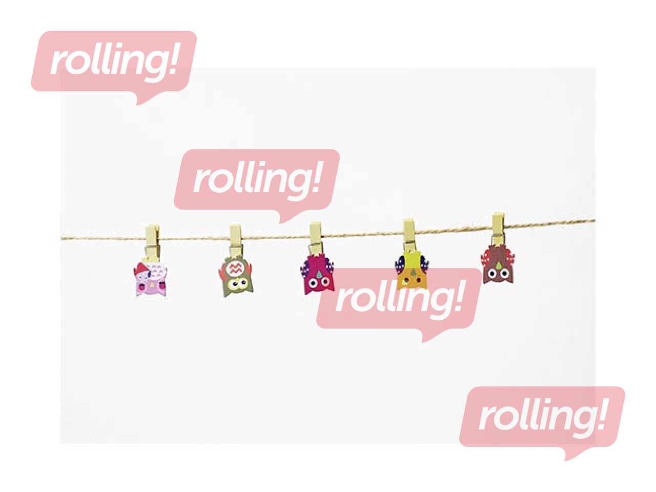 Puidust pesulõksud Fiorello, öökullid, 10 tk.