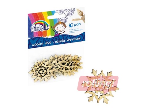 Puidust kaunistused Fiorello, snowflake, 10 tk.