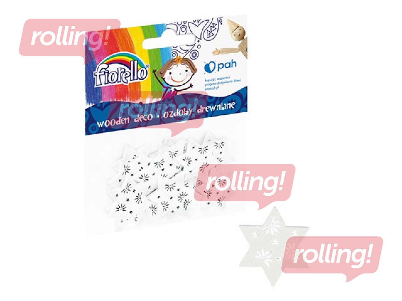 Puidust kaunistused Fiorello, star, 15 tk.