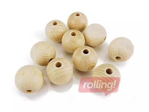 Wooden balls, 20mm, 10 pcs.