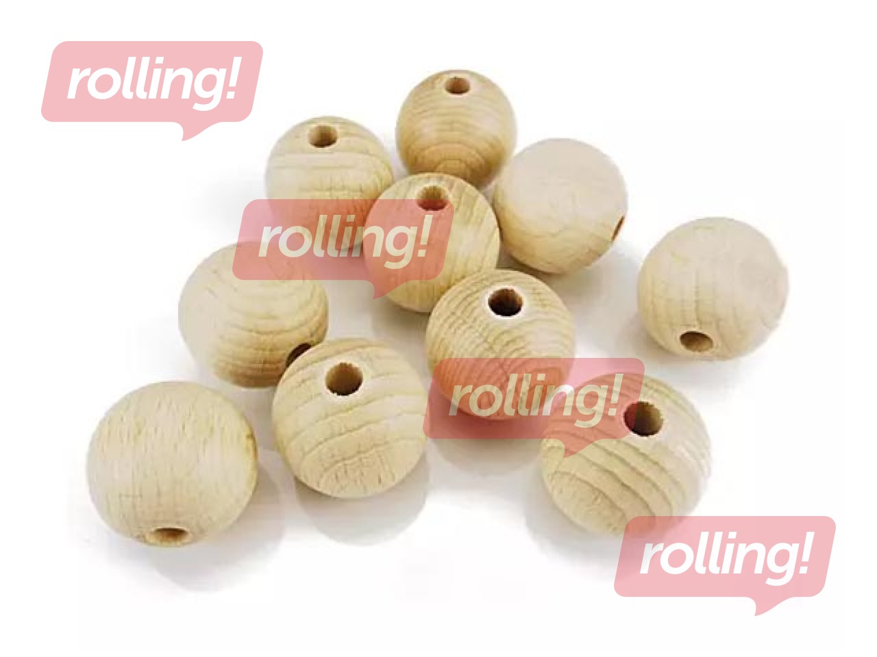 Wooden balls, 20mm, 10 pcs.