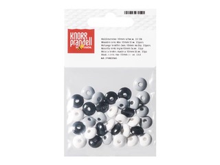 SALE Puidust helmed, 33 tk, must-valge-hall, 10 mm