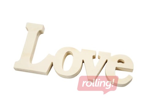Деревянный декор Love, 1 шт.