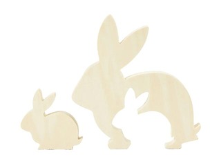 Wooden bunnies, two in one