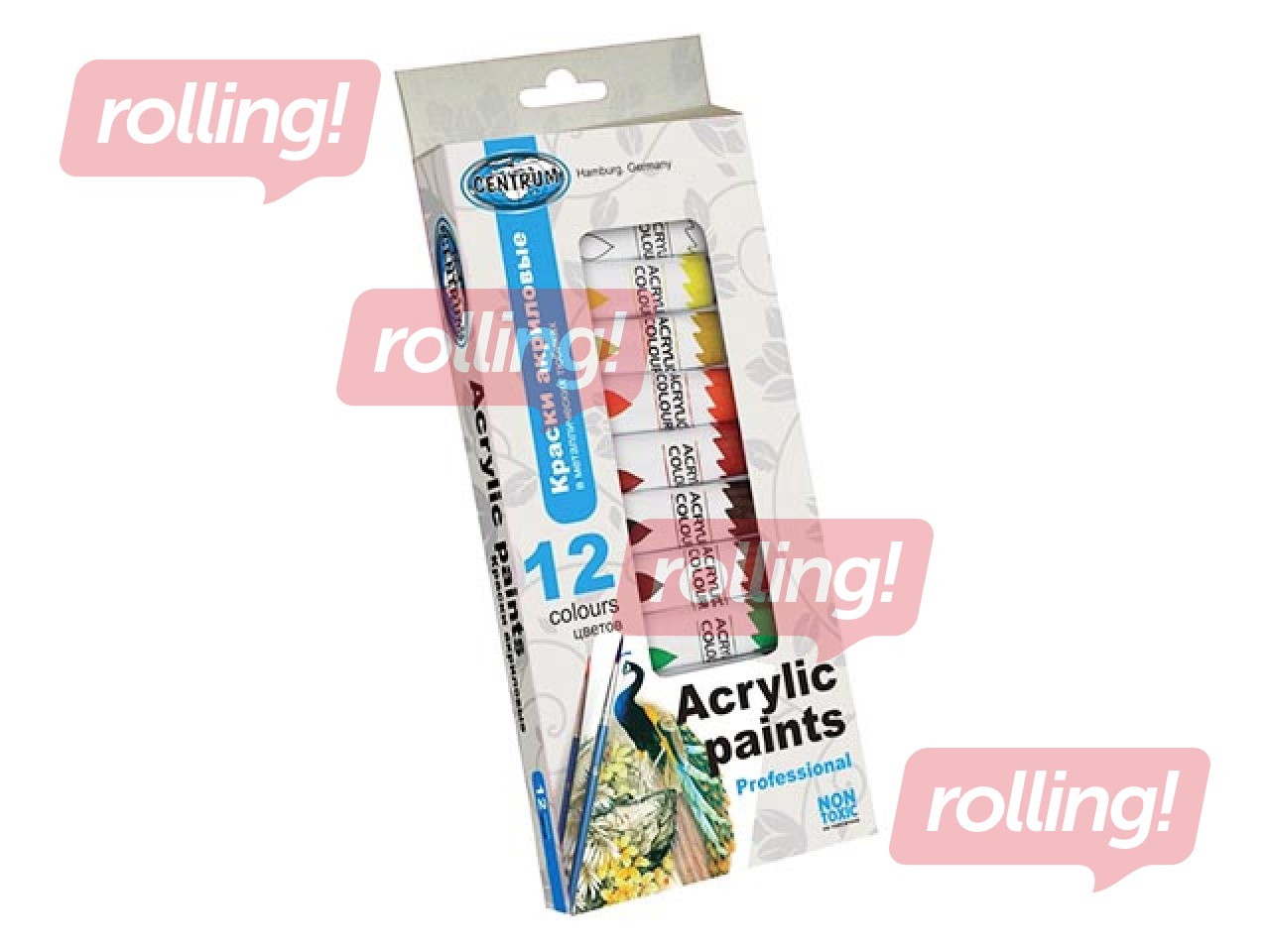 Acrylic paints 12col.x12ml in metal tubes/box