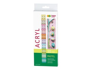 Akrila krāsas Happy Color 10kr.х12ml (tūbiņas), pasteļtoņi