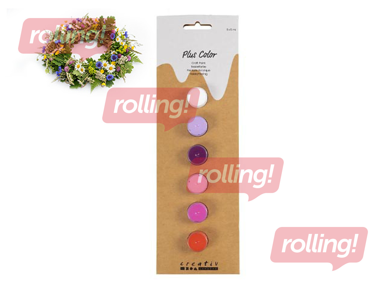 Akrila krāsas Creativ Company, violeti un rozā toņi, 6х5ml +Līgo dāvana!