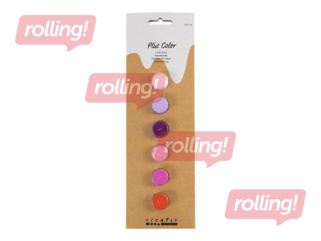 Akrüülvärvid Creativ Company, lillad ja roosad toonid, 6x5ml