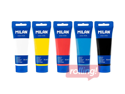 Akrüülvärv Milan, 75ml, 5 tk