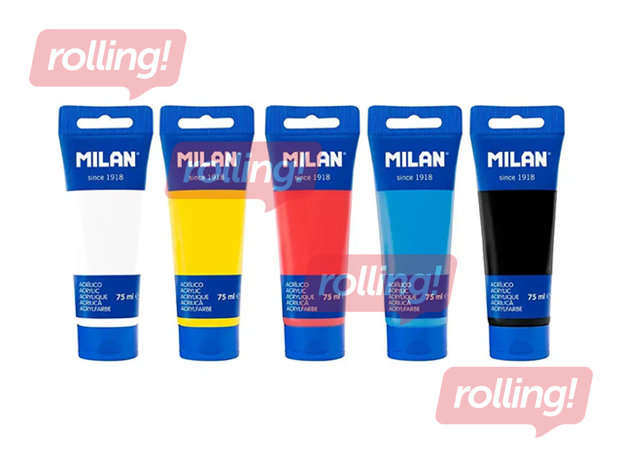 Akrüülvärv Milan, 75ml, 5 tk