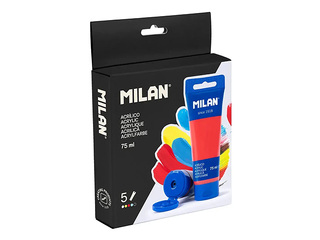 Akrüülvärv Milan, 75ml, 5 tk
