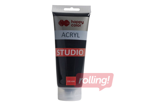 Akrüülvärv Happy Color, Studio, must, 200ml