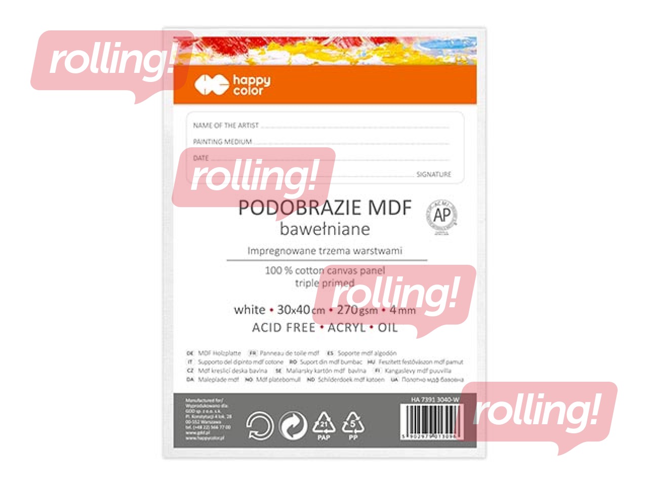 Lõuend Happy Color 30 x 40 cm