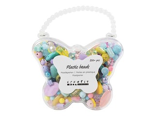 Plastmasas pērlīšu izlase, dažādas krāsas, 300ml