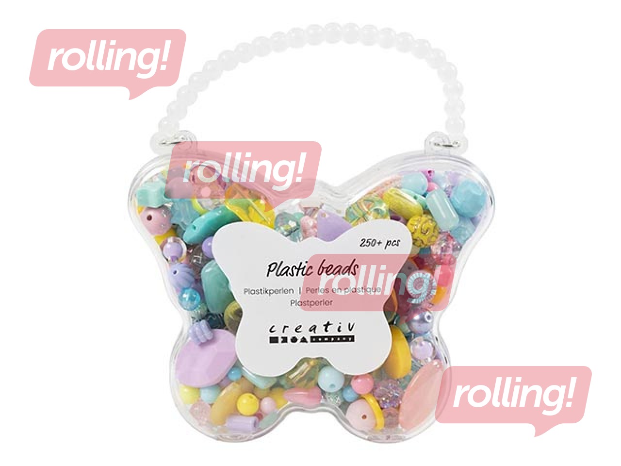 Plastmasas pērlīšu izlase, dažādas krāsas, 300ml