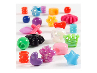 Plastpärlite valik, erinevad värvid, 700ml