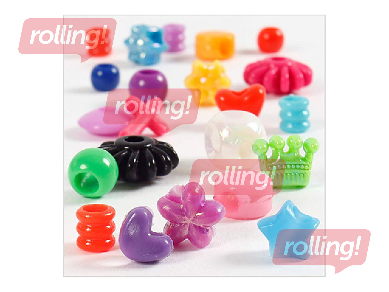 Plastpärlite valik, erinevad värvid, 700ml