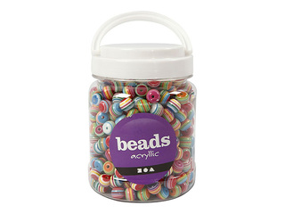 Plastic bead set Multi Mix, assorted colors, 700ml