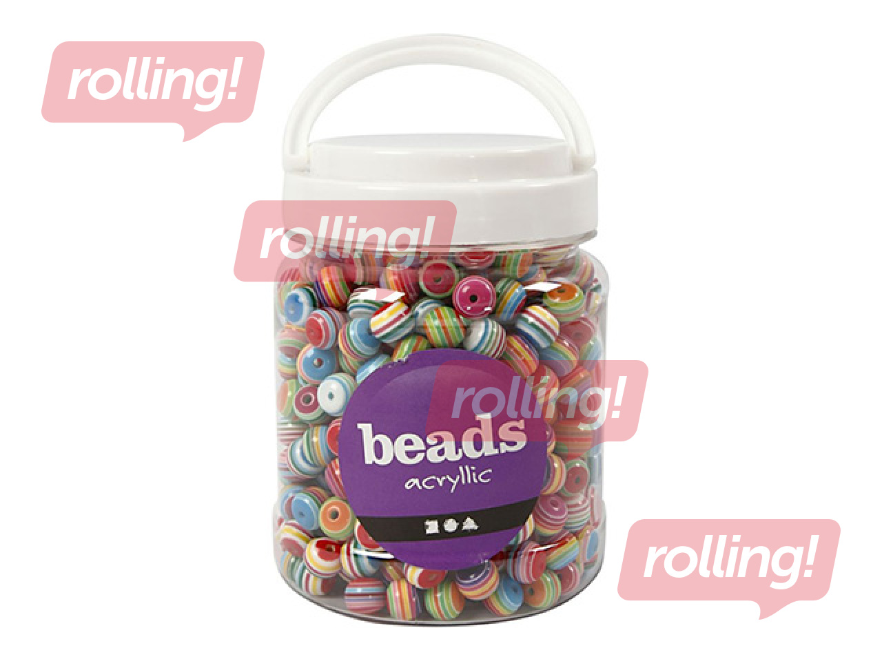 Plastic bead set Multi Mix, assorted colors, 700ml