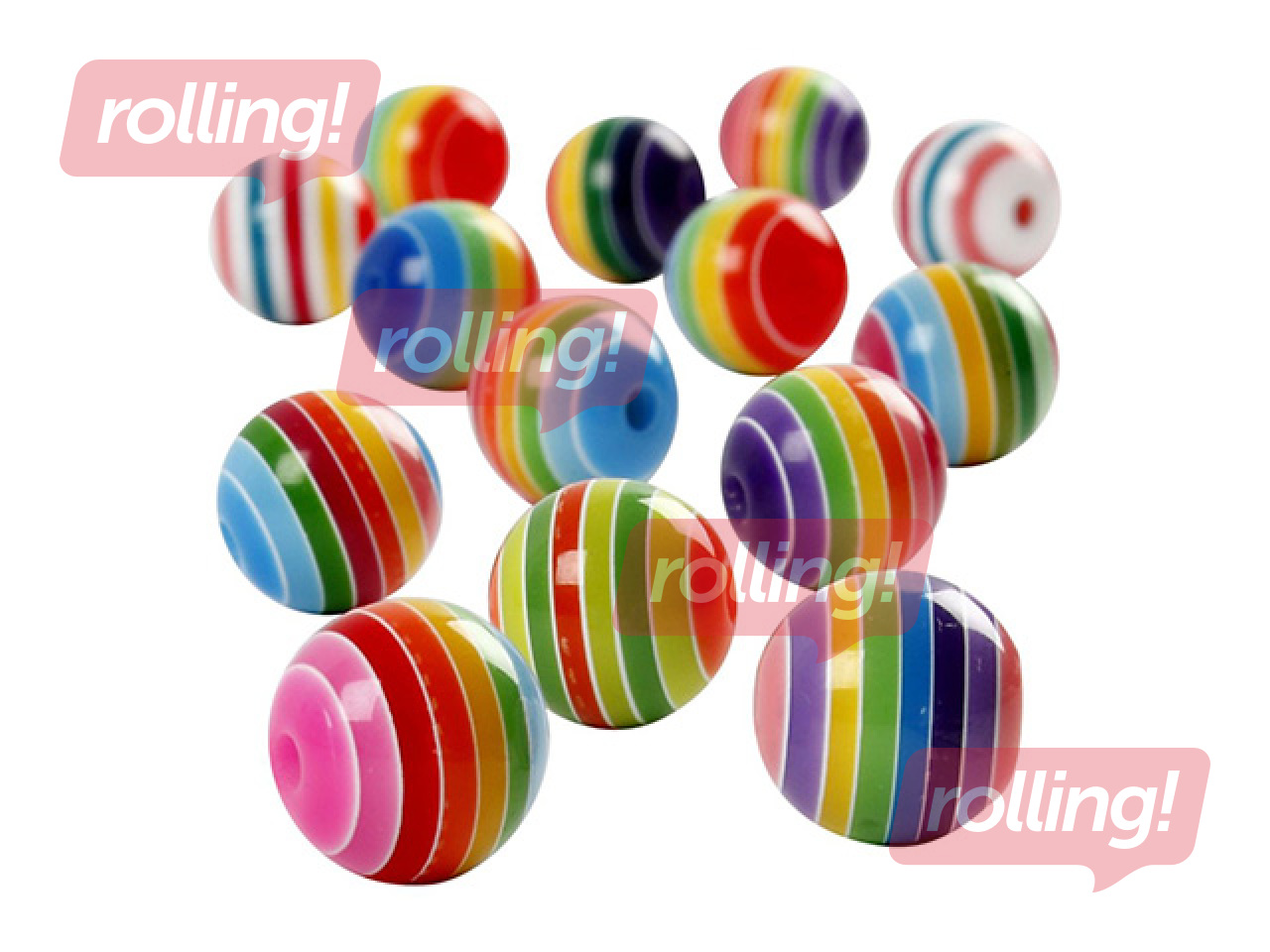 Plastic bead set Multi Mix, assorted colors, 700ml