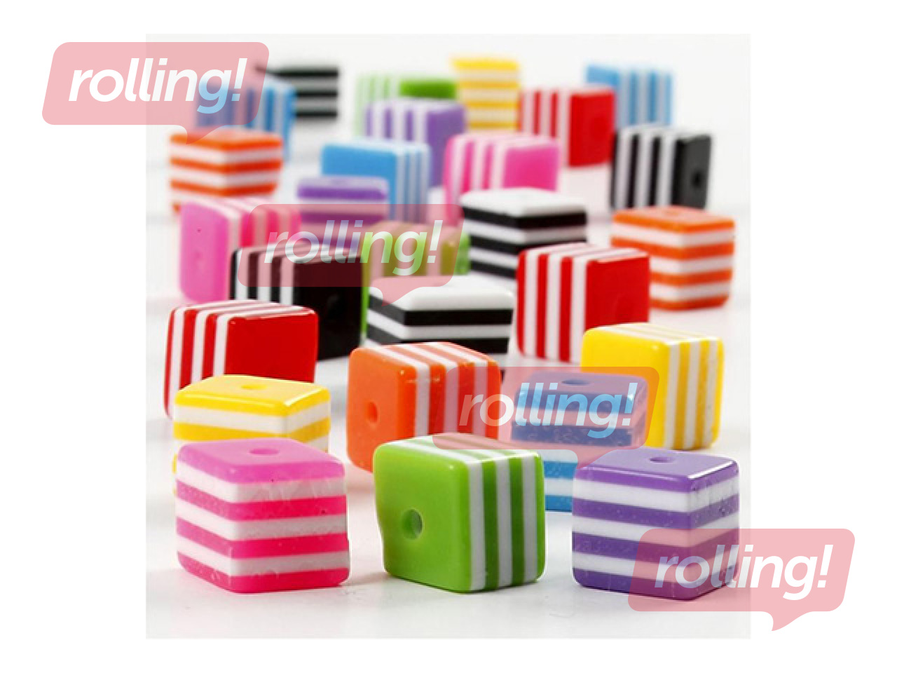 Plastic bead set Multi Mix, assorted colors, 110ml