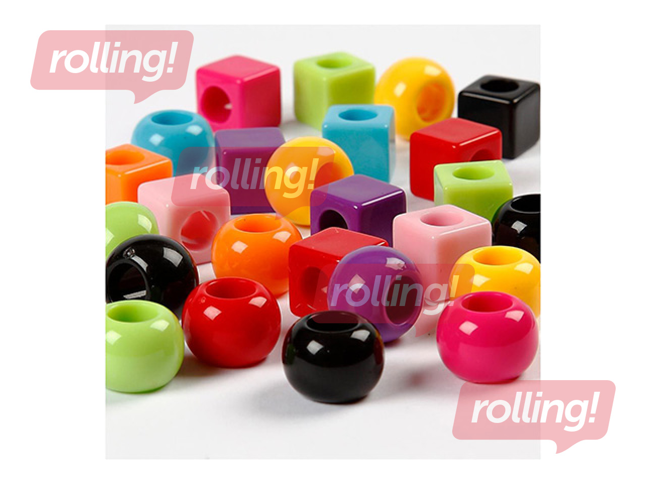 Plastikust helmeste valik, erinevad värvid, 1700ml