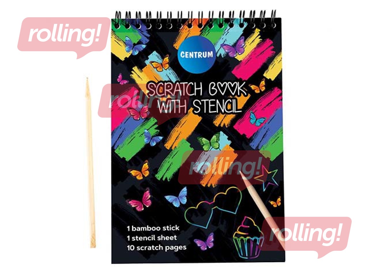 Kraapimisraamat 10,0 x 14,0 cm šablooniga, 10.lehte 