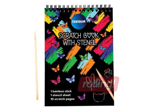 Skratch book 20.0x14.0cm with stencil 10sh.