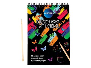 Skratch book 20.0x14.0cm with stencil 10sh.