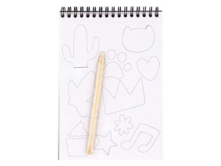 Skratch book 20.0x14.0cm with stencil 10sh.