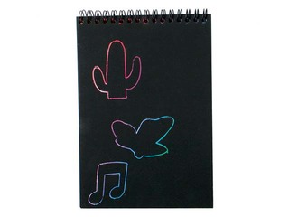 Skratch book 20.0x14.0cm with stencil 10sh.