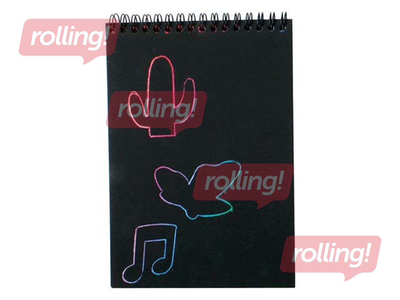 Skratch book 20.0x14.0cm with stencil 10sh.